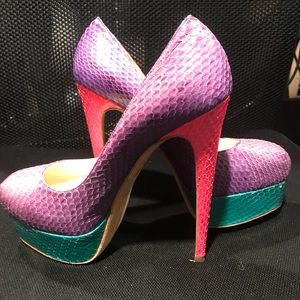 Colored snake skin Brian Atwood Pumps